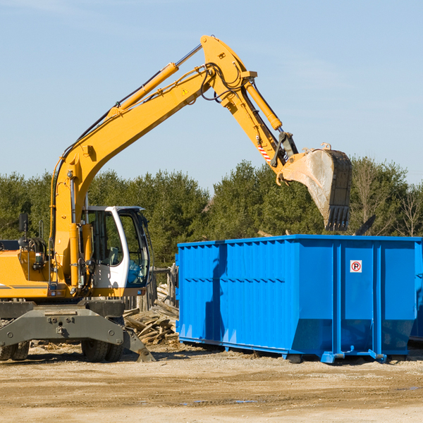 are there any restrictions on where a residential dumpster can be placed in Dolliver